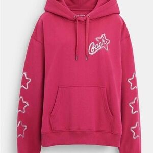 Coach Fuchsia Hoodie with Star Details